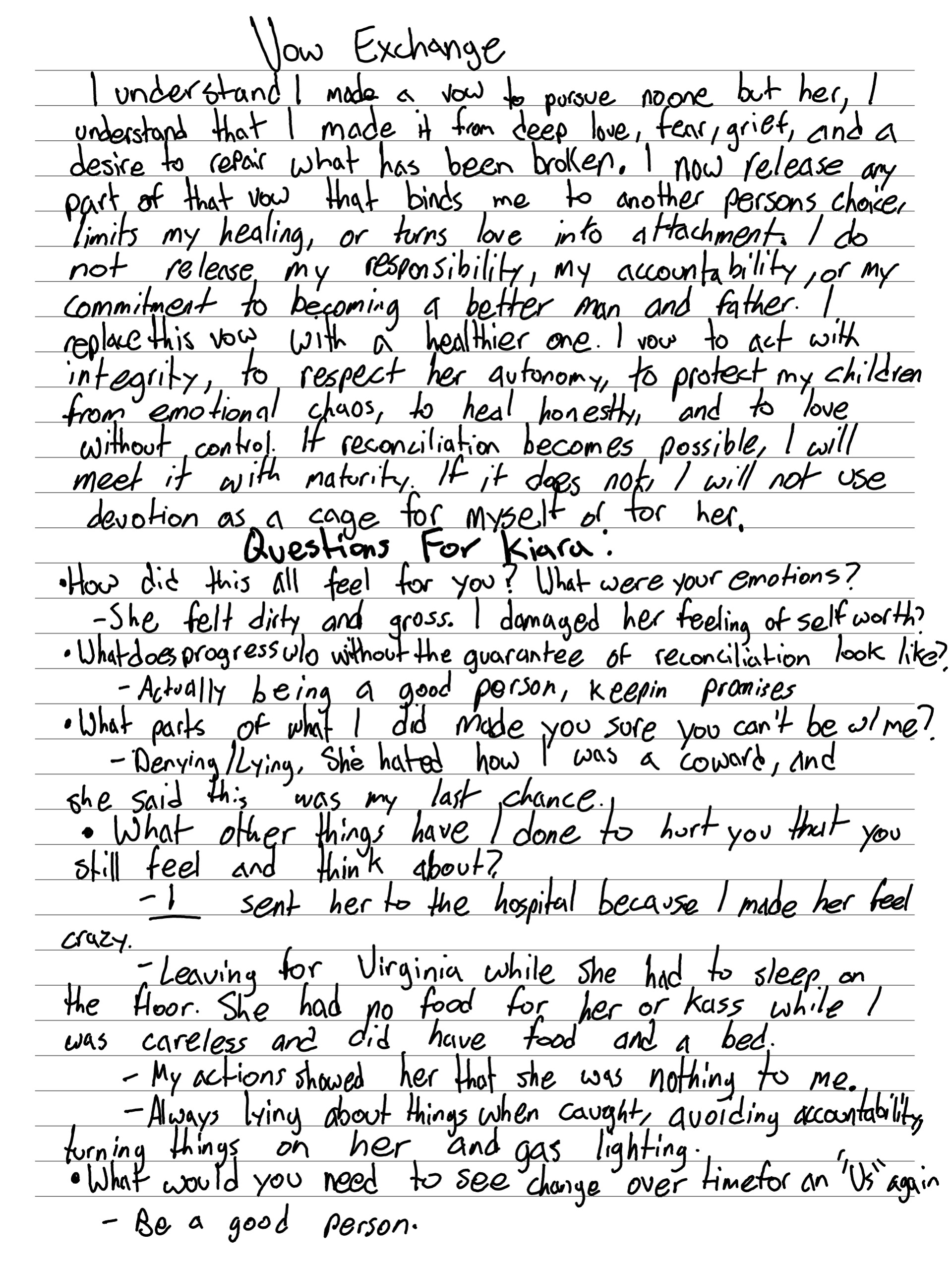 Handwritten Do Better notes.